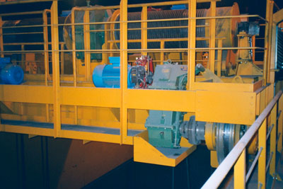 TMS coupling in use in a casting crane